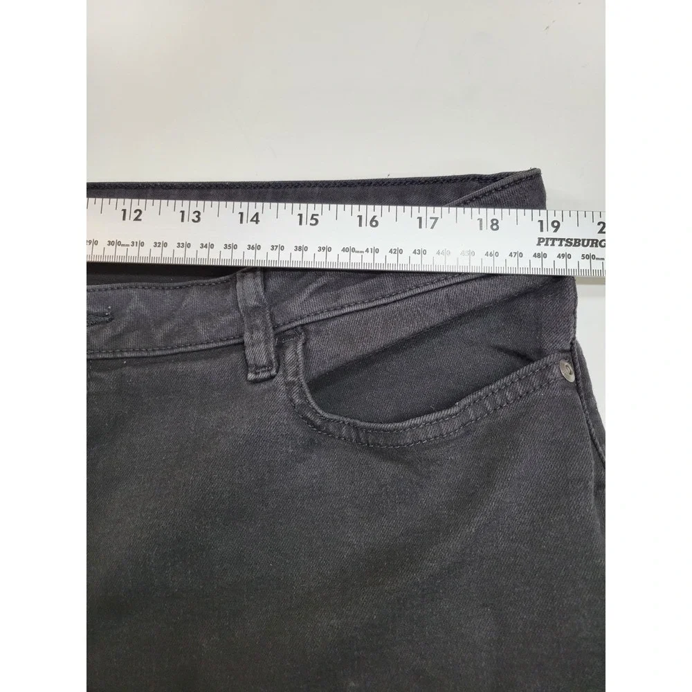 Lee Women's Black Bootcut Jeans Regular Fit Mid Rise Stretch Size 18 Long 36x33